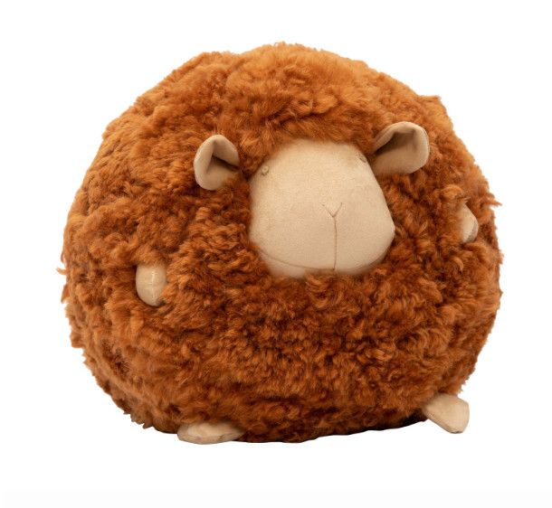 Pillow, Ginger, Copper Sheep Ball, Sheep Wool
