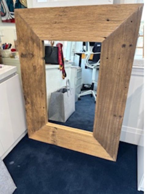 Vintage Wood, 36&quot; x 48&quot; Hanging Mirror