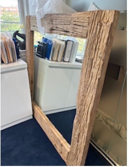 Vintage Reclaimed Wood, Mirror 48&quot; x 48&quot;
