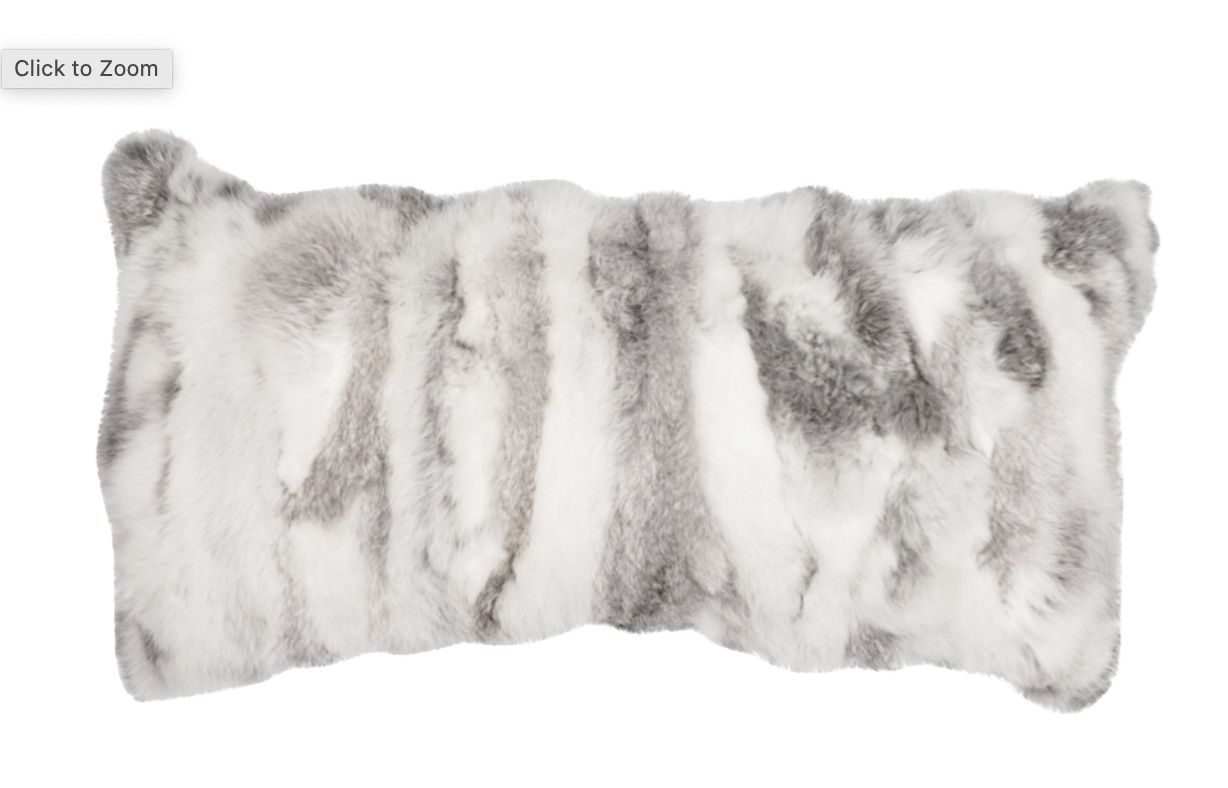 Throw, Grey Natural Rabbit