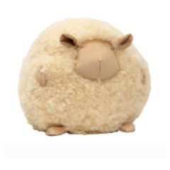 Pillow, Off White, Cream Sheep Ball, Sheep Wool
