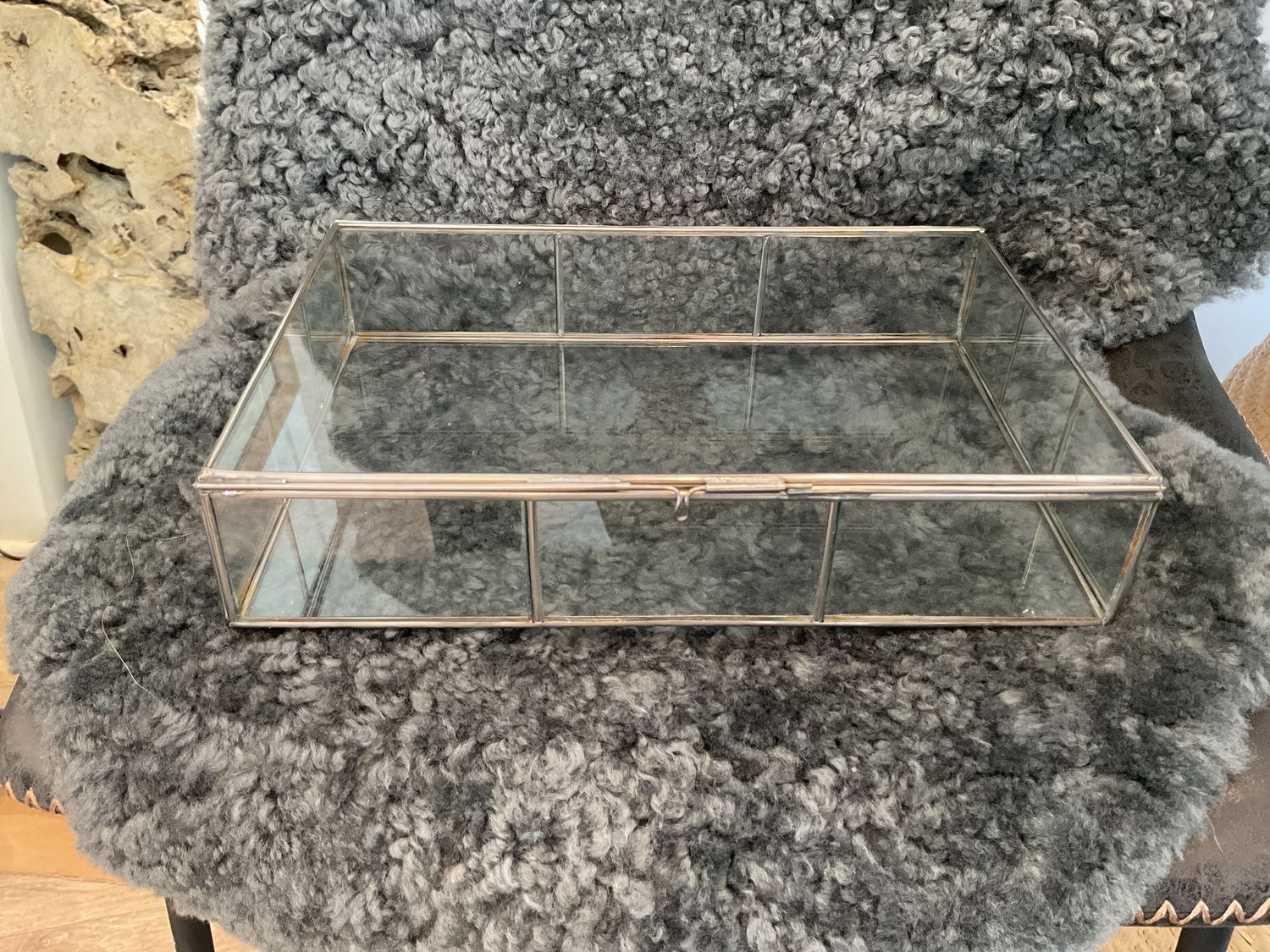 Box, Glass and Stainless Steel large, Borneo Artisan Made