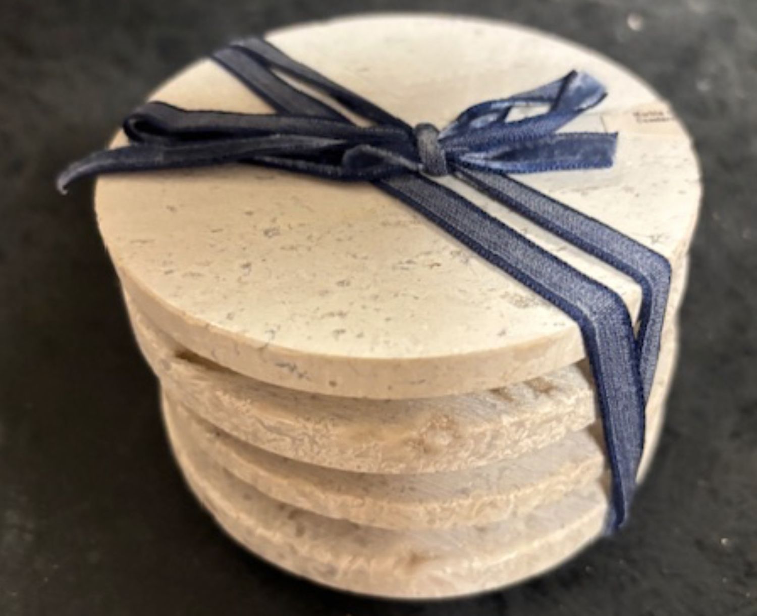 Marble Round Coasters set/4