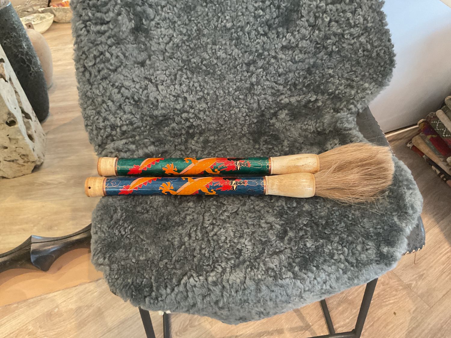 Calligraphy Shu Fa Brush Dragon Sheep or Goat Bristles