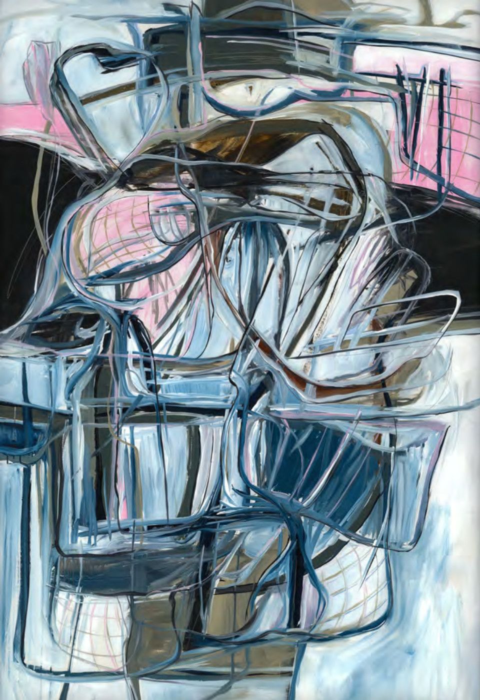 Original Art, &quot;No Plans&quot;, 48&quot; x 72&quot;, Kelly O&#39; Neal Mixed Media, Loose Canvas TBF Steel