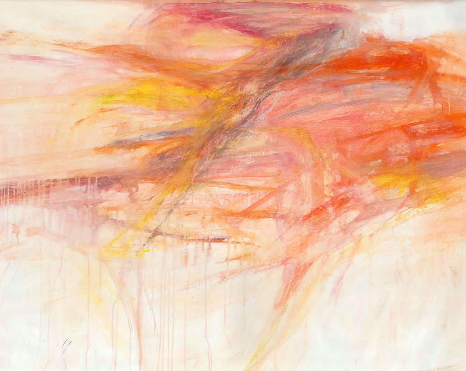 Original Art, &quot;Brighter Days&quot;, 60&quot; x 48&quot;, Kelly O&#39; Neal Mixed Media, Double Frame