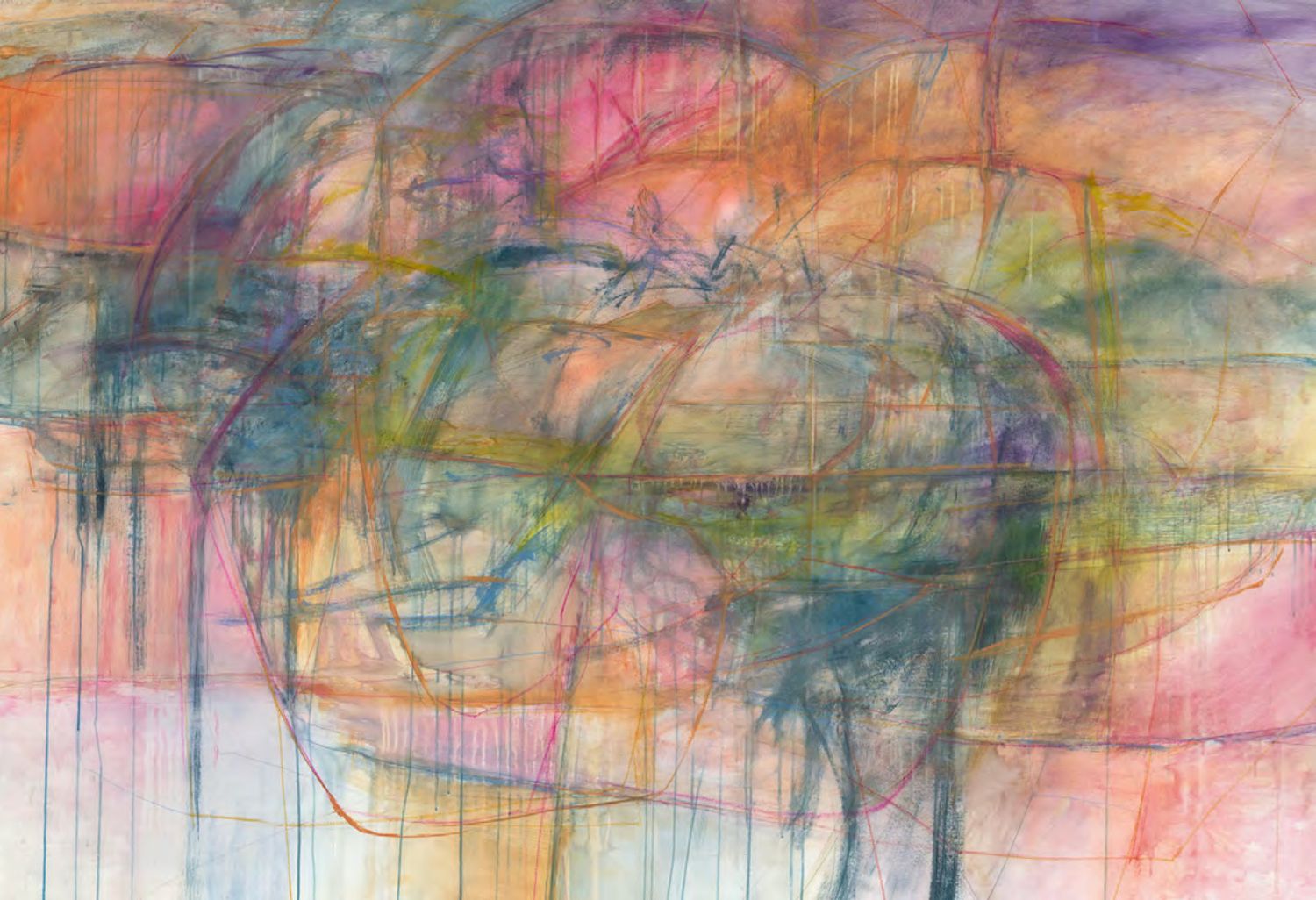 Original Art, &quot;Promises Kept&quot;, 88&quot; x 60&quot;,  Kelly O&#39; Neal Mixed Media, Natural French Oak Frame