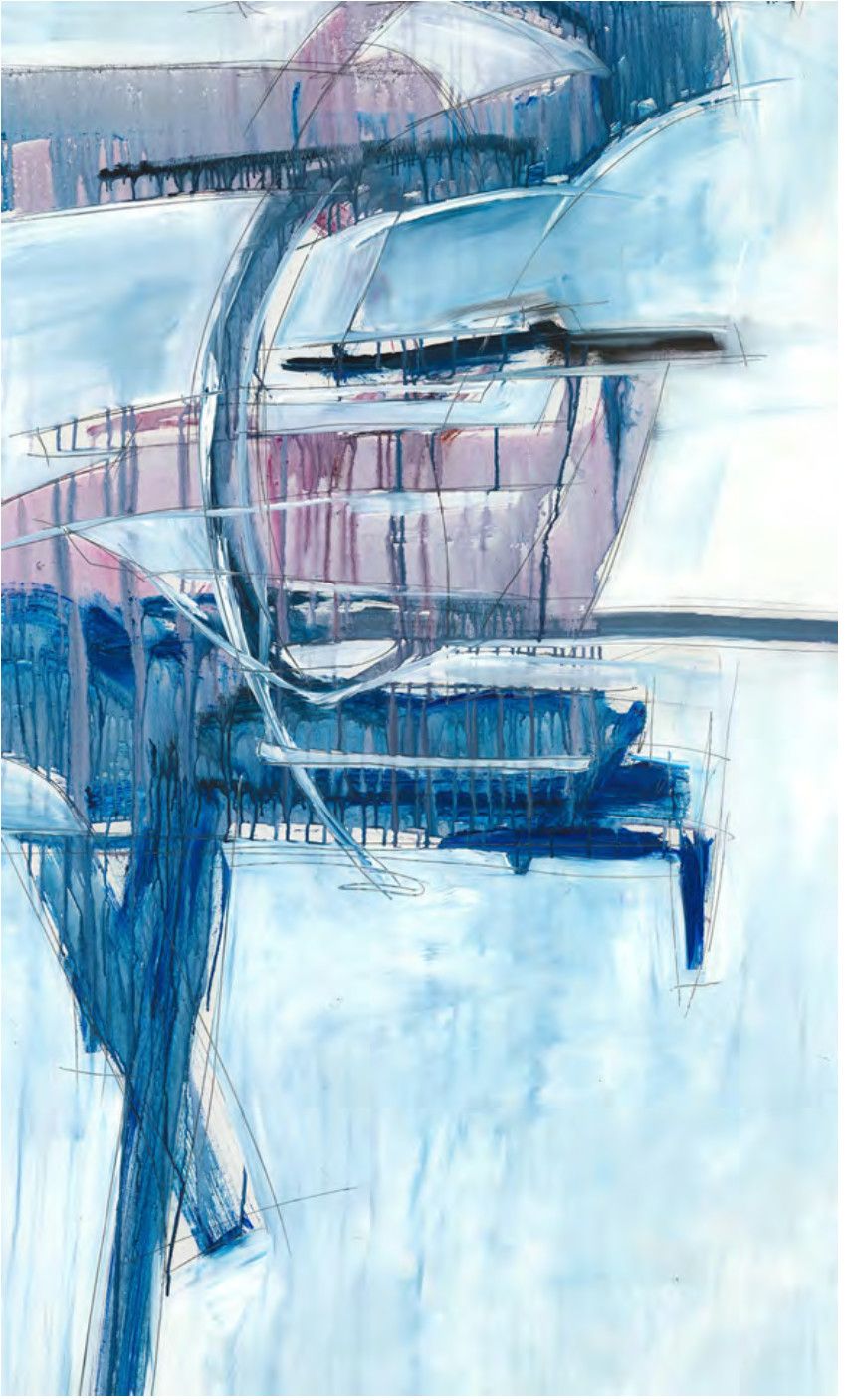 Original Art, &quot;Interchange&quot;, 36&quot; x 60&quot;, Kelly O&#39; Neal Mixed Media , Loose Canvas TBF White Gloss