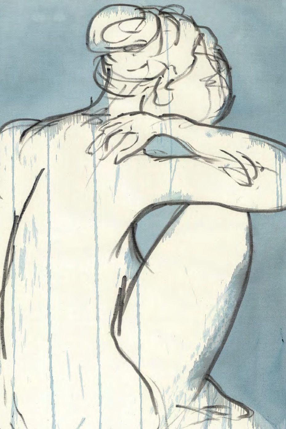 Original Art, &quot;Nude 75&quot;, 24&quot; x 38&quot;, Kelly O&#39; Neal Mixed Media, Loose Canvas TBF Beverly White