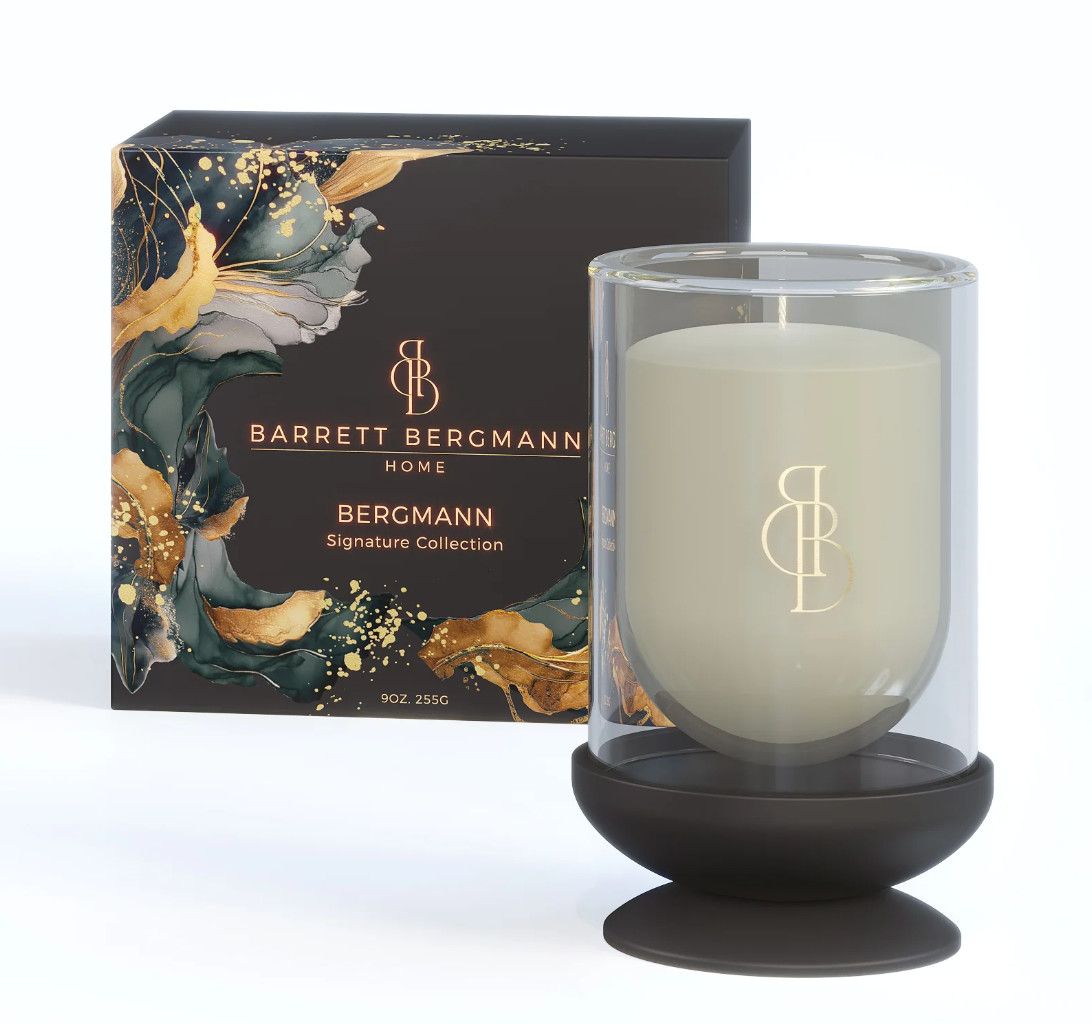 Candle 9oz, Melon/ Sandalwood, GP, Glass w/Base