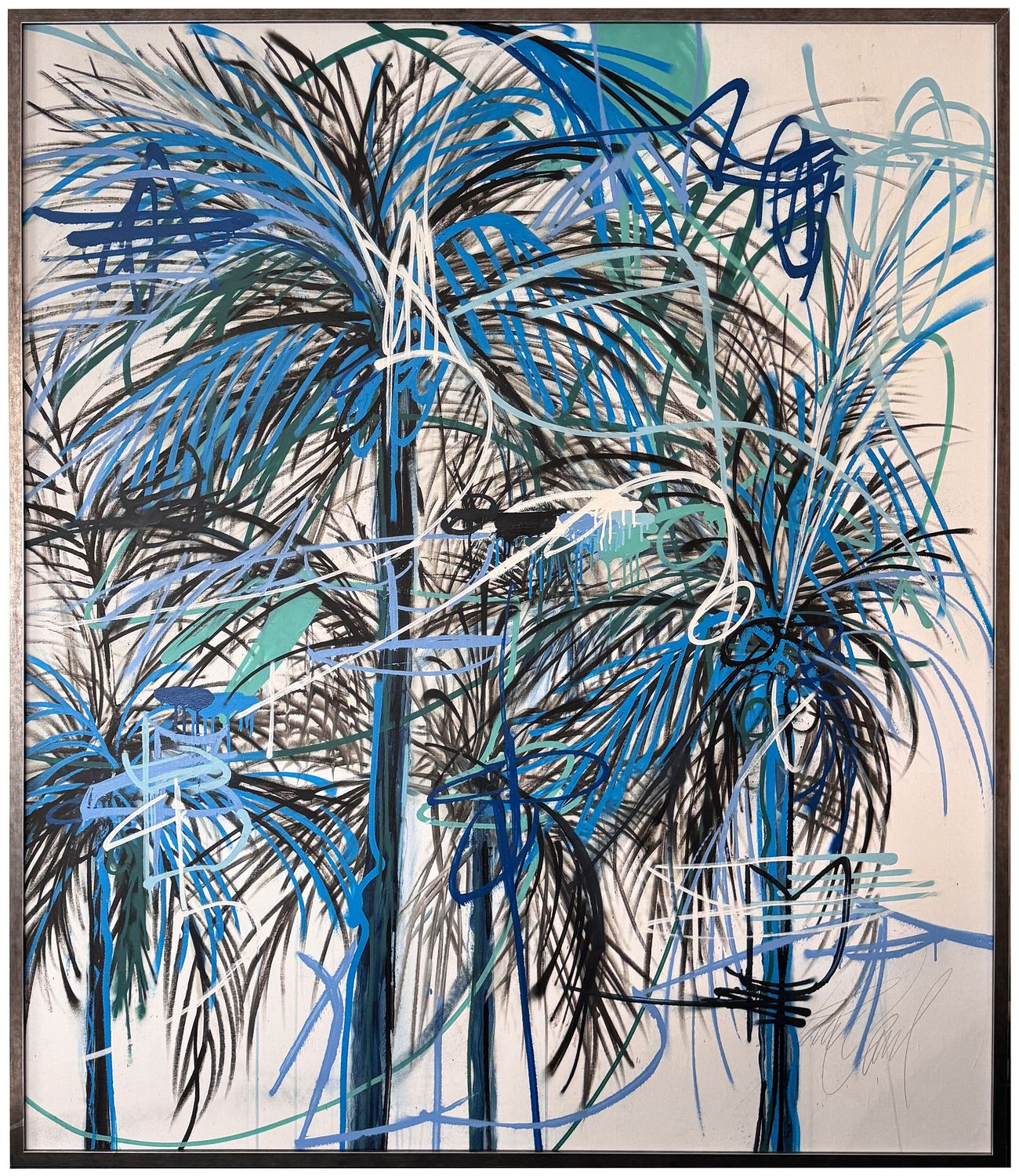 Original Art 72 x 62, Kelly O&#39;Neal, &quot;On LA Time&quot;, Mixed Media on Canvas