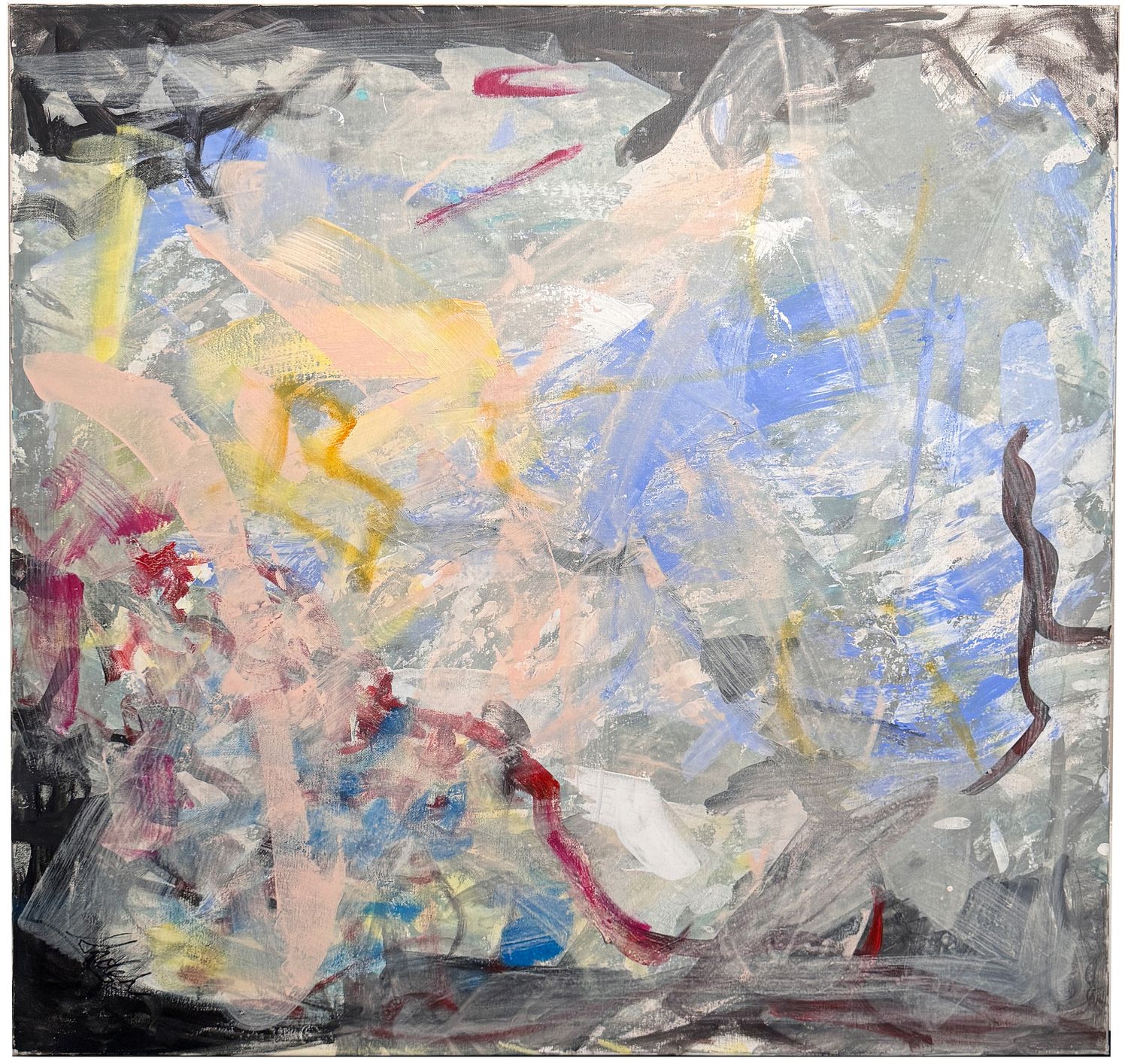 Original Art by Sholeh Janati, Part I of Triptych, Mixed Media on Canvas, 36&quot; x 36&quot;