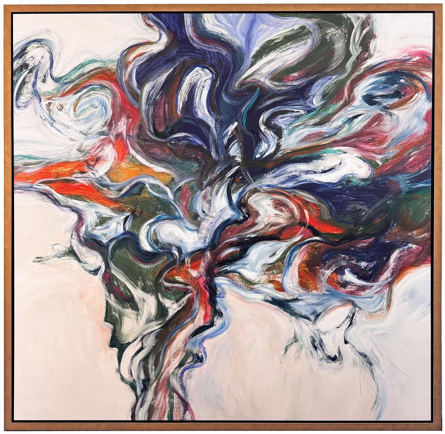 Original Art Framed, &quot;Codebreaker&quot; by Kelly O&#39;Neal,  60&quot; x 60&quot;