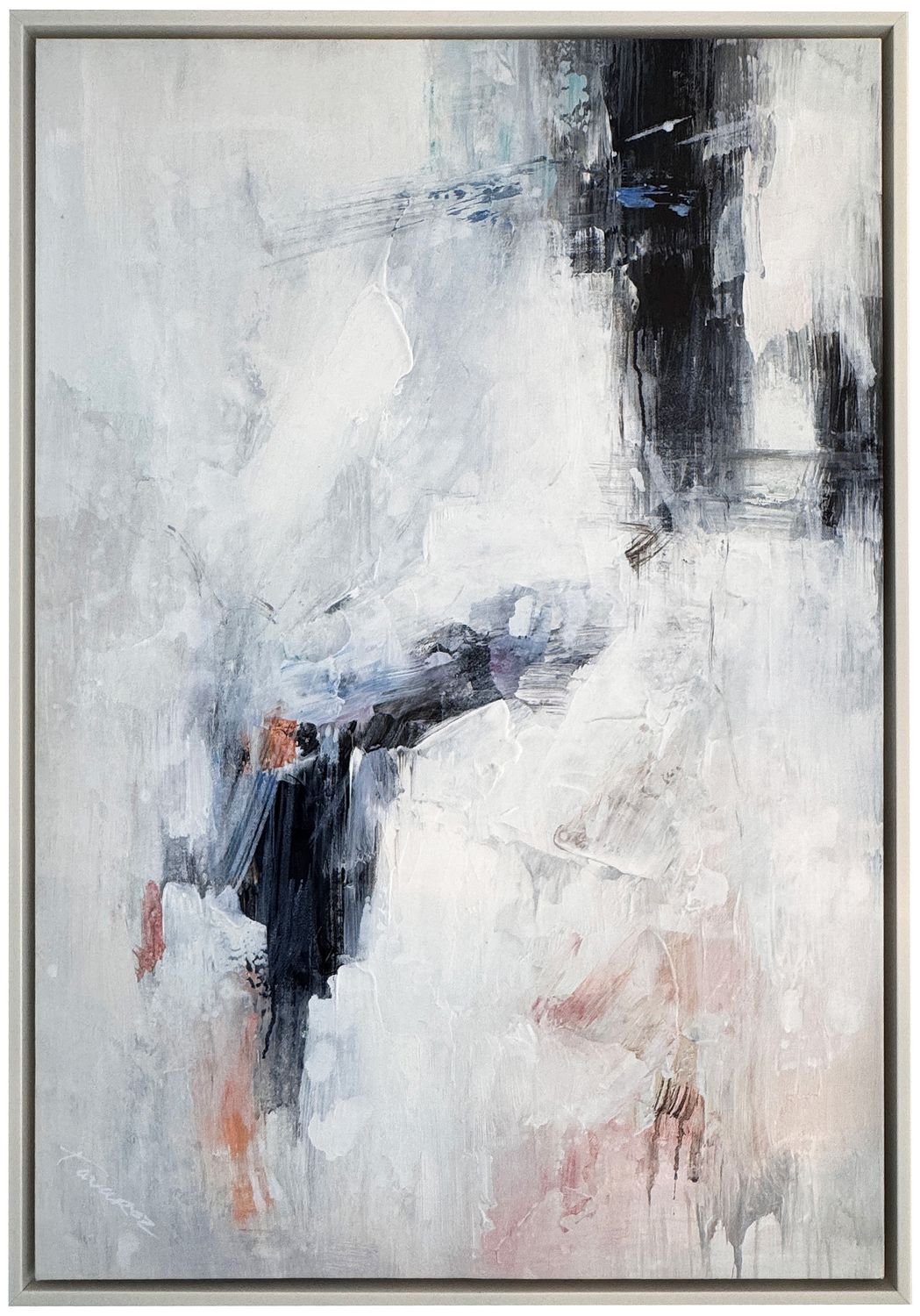 Original Art, 24x36, White Frame Abstract