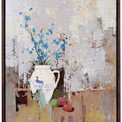 Original Art, 24x36, Brown Frame, Still Life