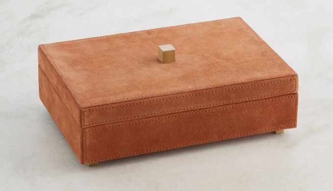 Box, Rusty Orange, Suede, Small