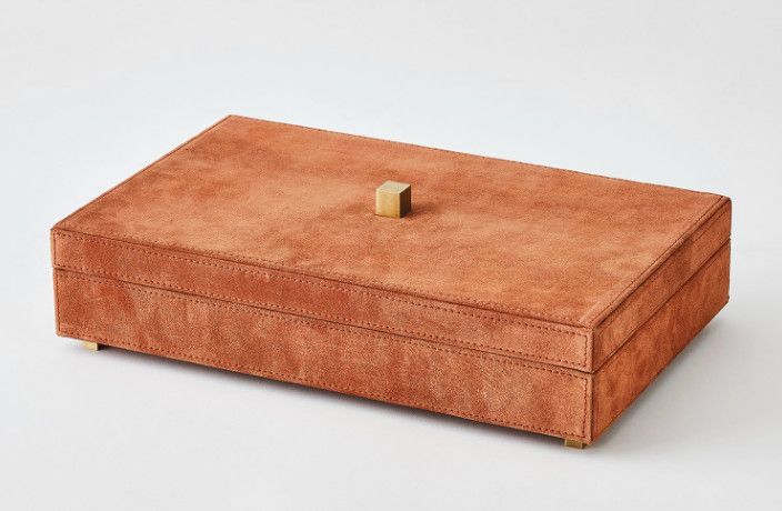 Box, Rusty Orange, Suede, Large