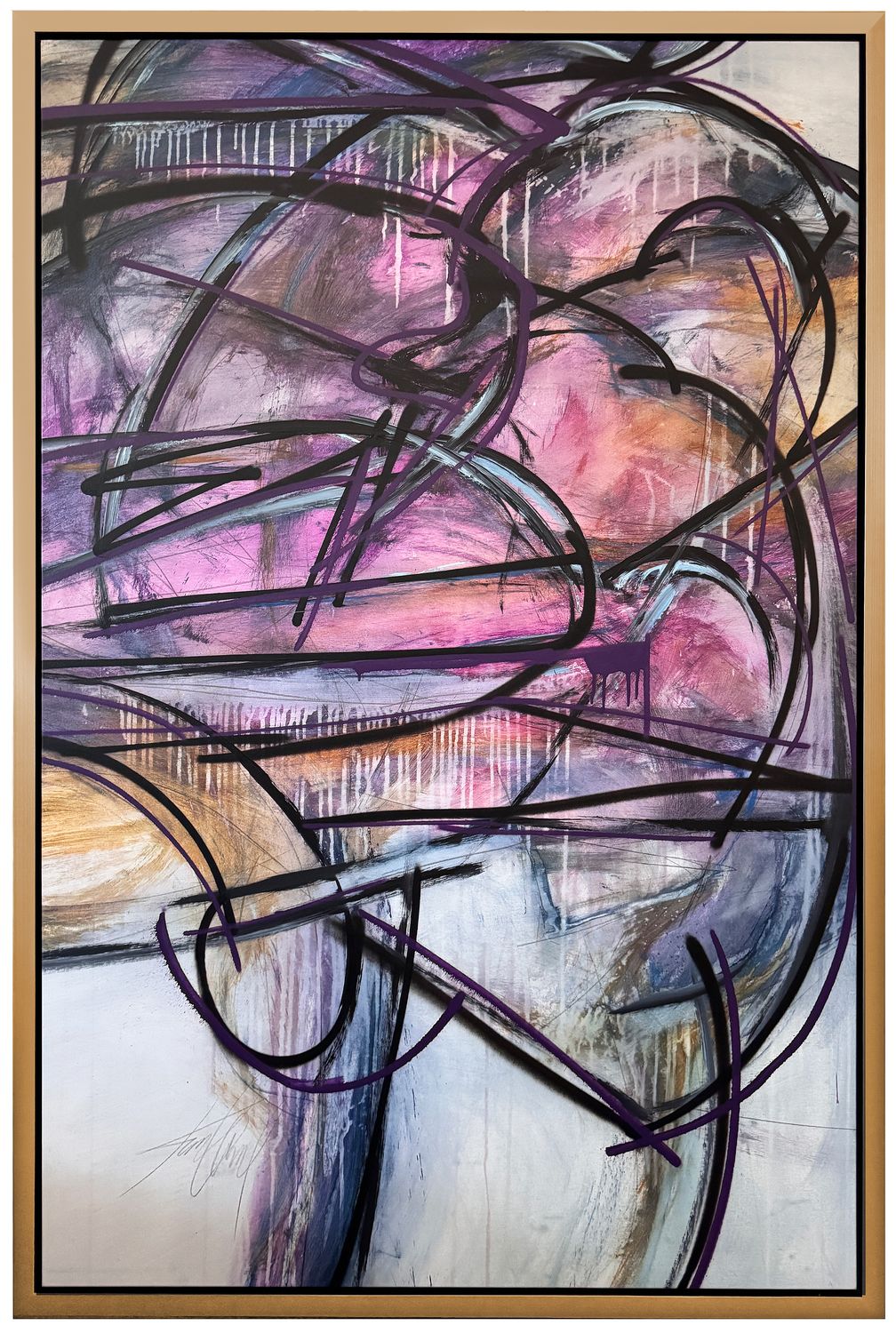 Original Art Framed, &quot;Fool&#39;s Errand&quot;, 40&quot; x 62&quot;, Kelly O&#39; Neal Mixed Media