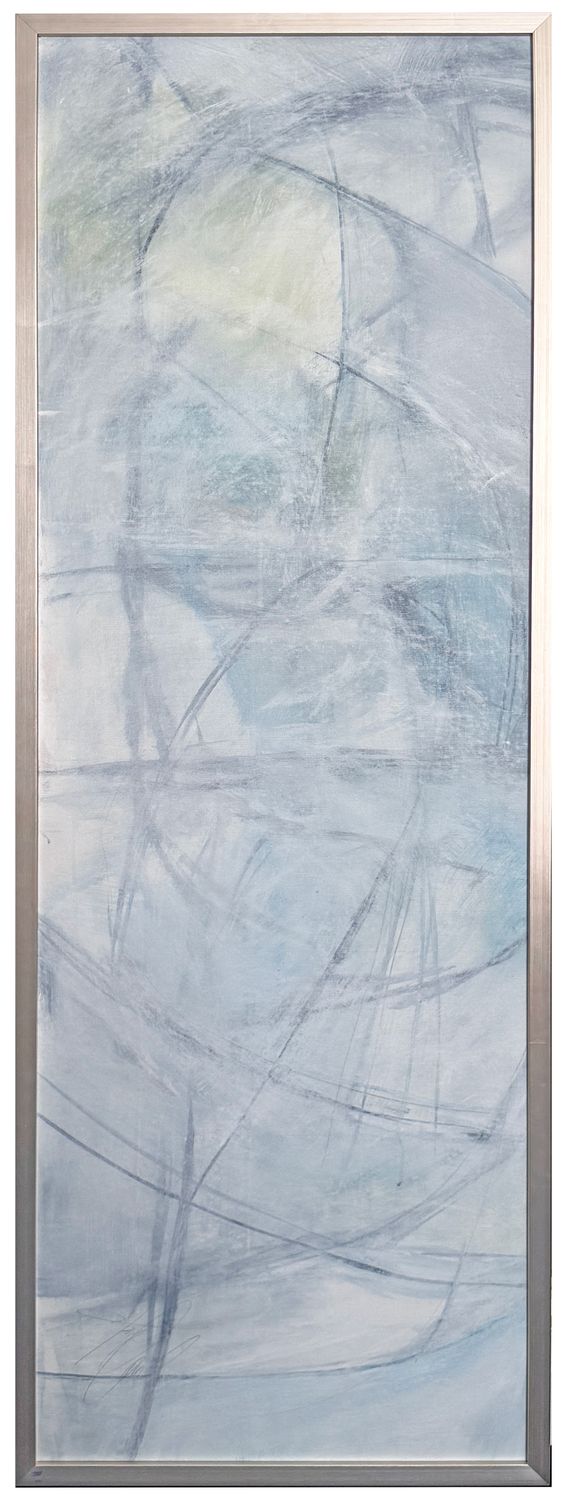 Original Art, &quot;Without&quot;, 20&quot; x 60&quot;, Kelly O&#39; Neal Mixed Media, Silverleaf Frame