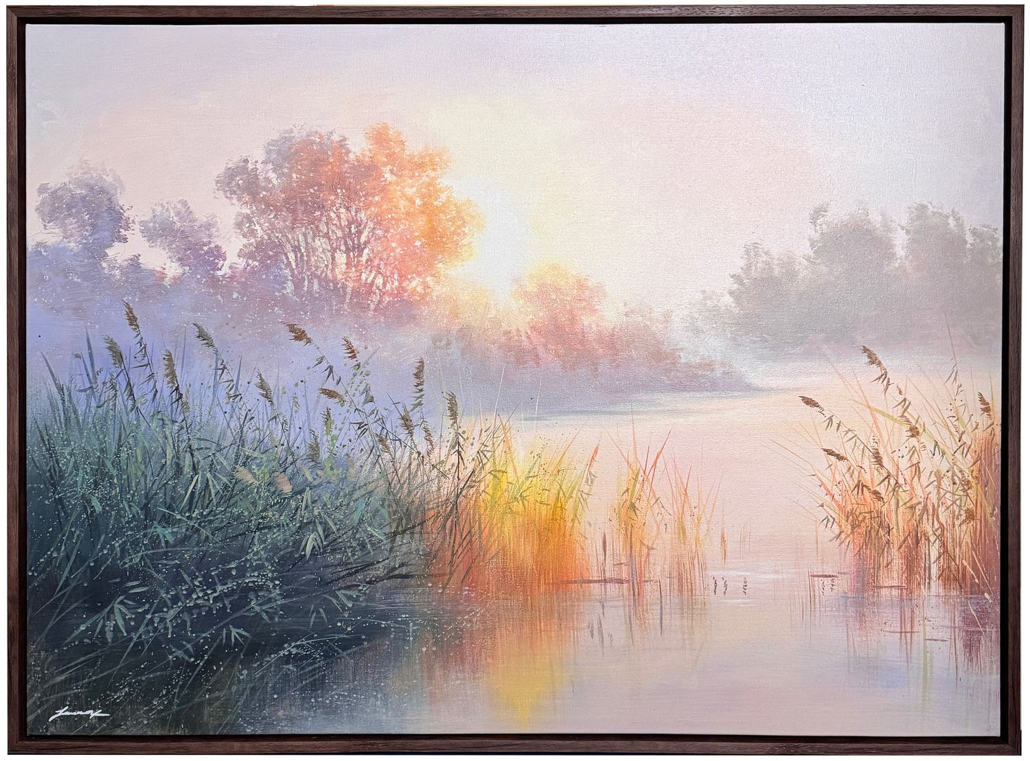 Original Art, 36x48, Brown Frame, Marshy
