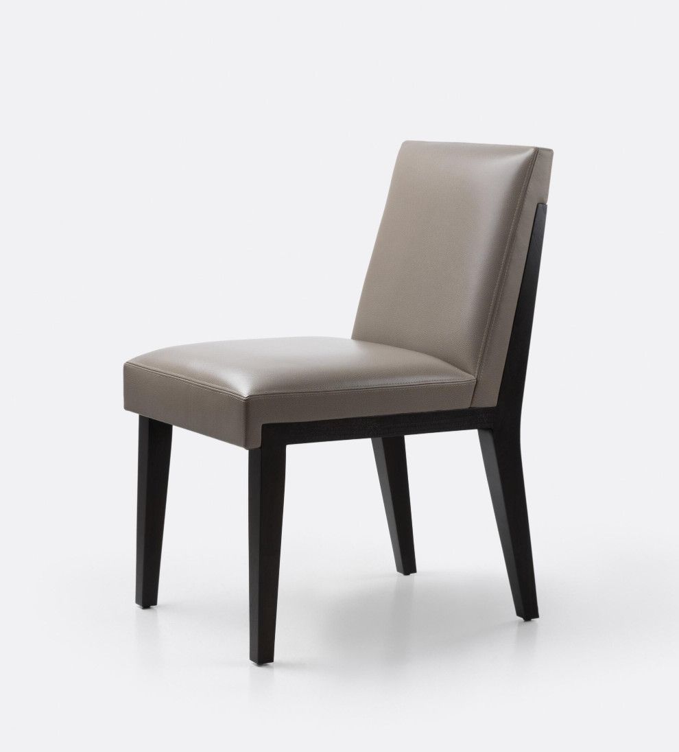 Holly Hunt Hampton Chair Leather &amp; American Black Walnut 19w | 24.5d | 33.25h, Orig $3300