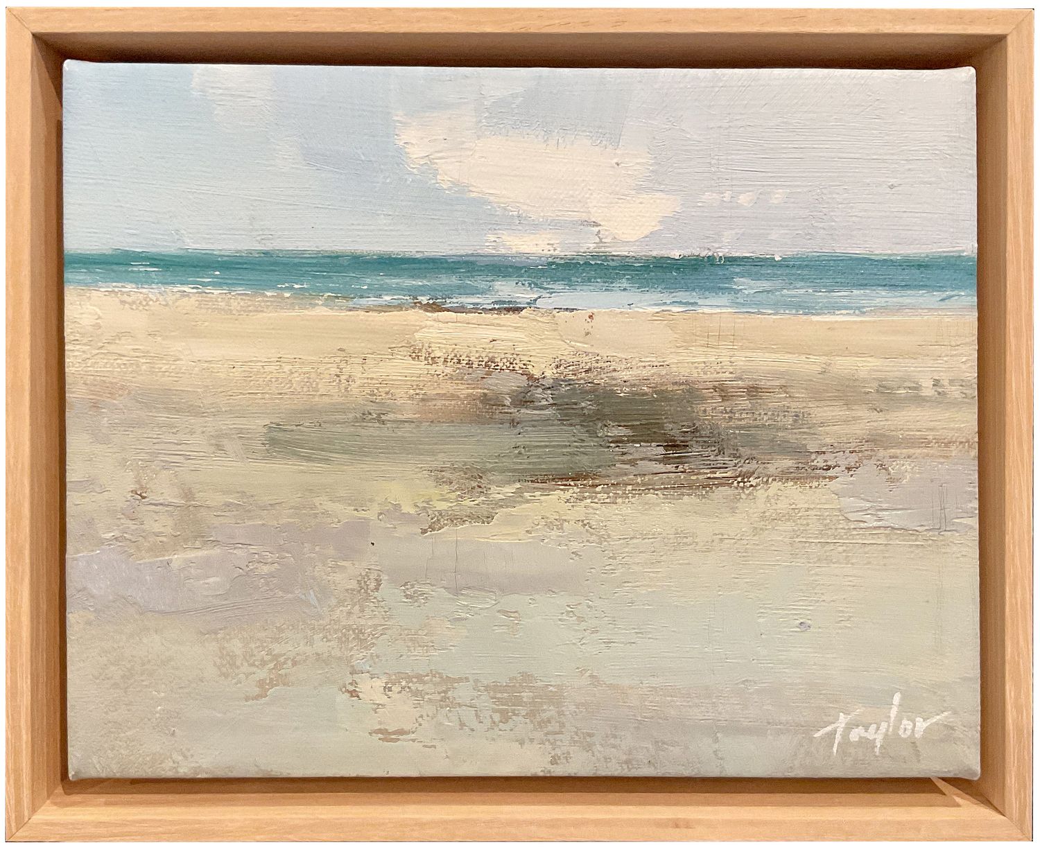 Original Art Landscape, 8 x 10, Taylor,  Bleached Wood Frame