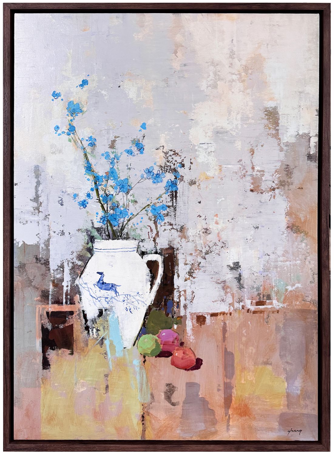 Original Art, 24x36, Brown Frame, Still Life