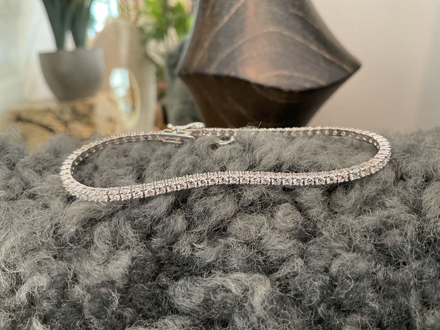 Lab Diamond Tennis Bracelet 2mm 7.49g 14k WG 2.63 ctw