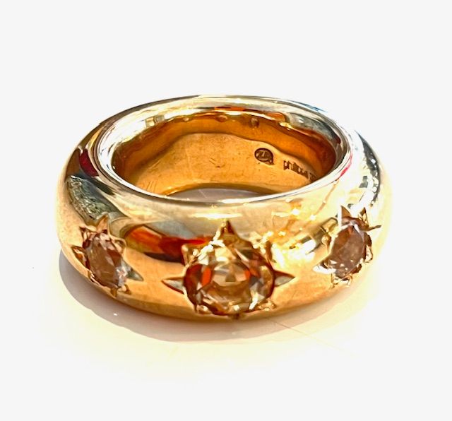 Champagne Quartz Star Ring in Jewler&#39;s Bronze