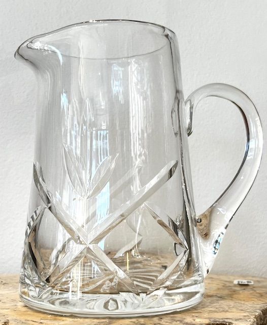 English Small Glass Pitcher, Vintage