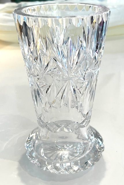 Cut Crystal Vase, Vintage