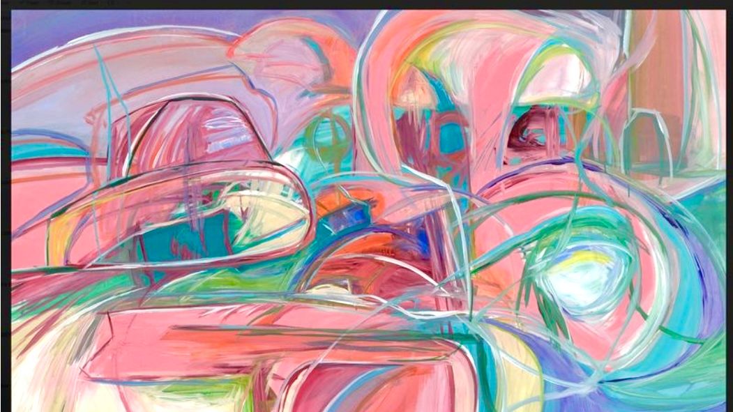 Original Art by Kelly O&#39;Neal, Mixed Media, &quot;Color Abstract 2&quot;, 60 &quot; x 34&quot;