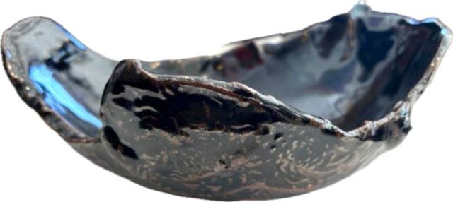 Original Art, Ceramic Bowl, Floral Design, Artist Raven Bauer