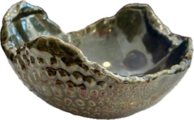 Original Art, Ceramic Python Pattern Bowl, Artist Raven Bauer