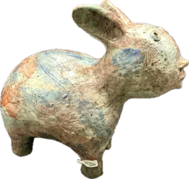 Art Sculpture, Original, The Wondering Rabbit!, Thailand Artist, Ceramic