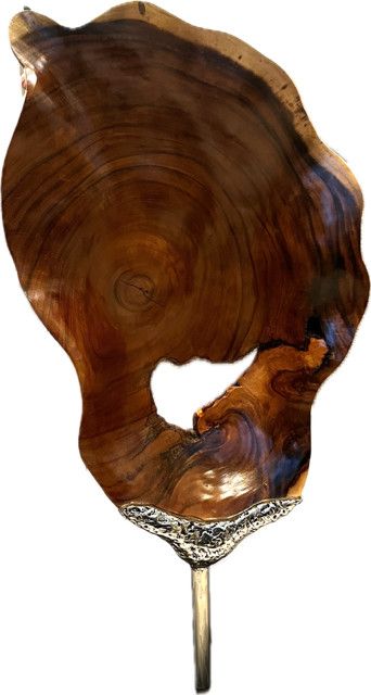 Metallurgy Wood Sculpture,16 x 8 x 36&quot;h