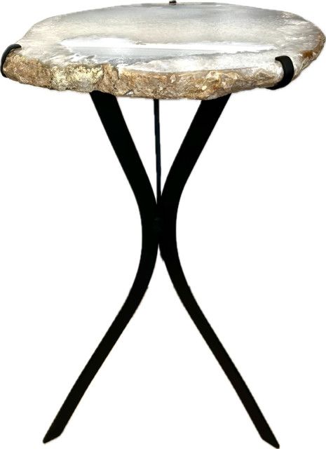 Agate Side Table  9 x 9 x 24&quot;h