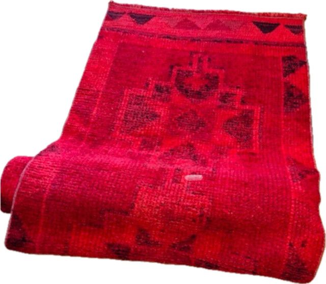 Turkish Wool 10&#39;2&quot; x 2&#39; 8&quot;Runner, Red, Hand Knotted