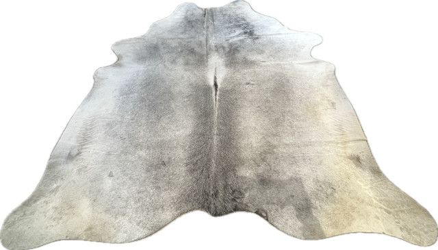 Hide Rug Gray Mid Tones 7&#39;2 x 7&#39;8&quot;