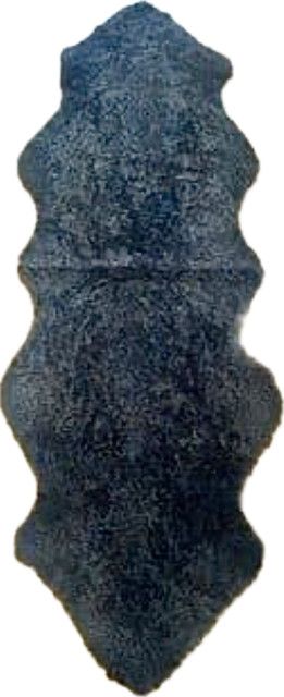 Double Curly Sheepskin Rug / Throw Dark Grey (Gray)