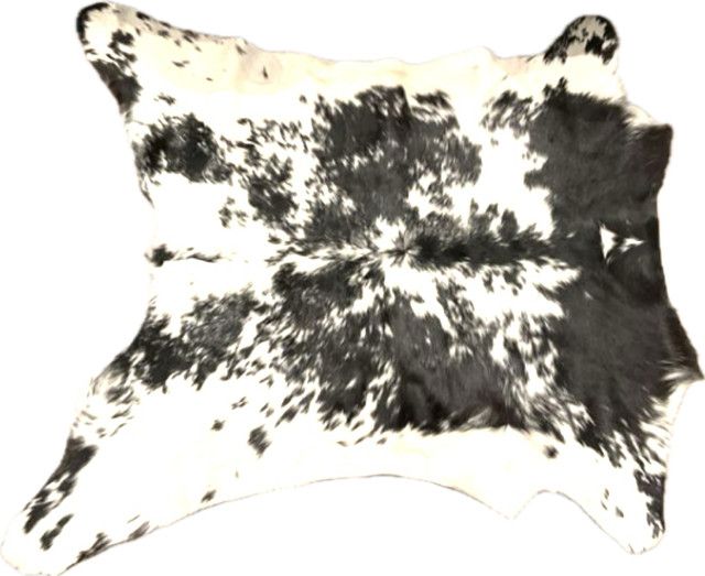 Calfskin Natural Black &amp; White Hide Sm 37&quot; x 38.5&quot;