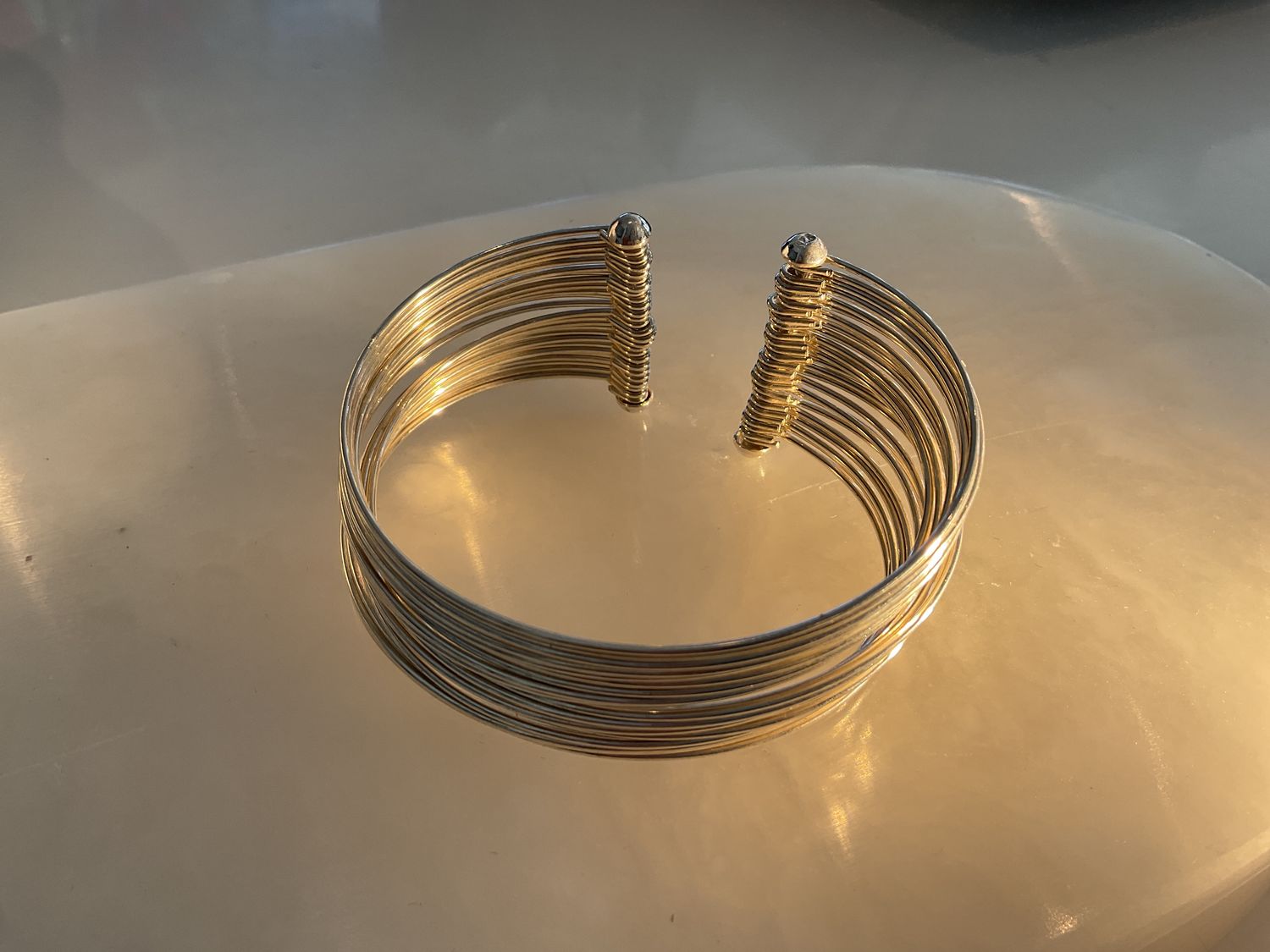 Bracelet, Sterling Multi-Strand Slinky Cuff, Sm