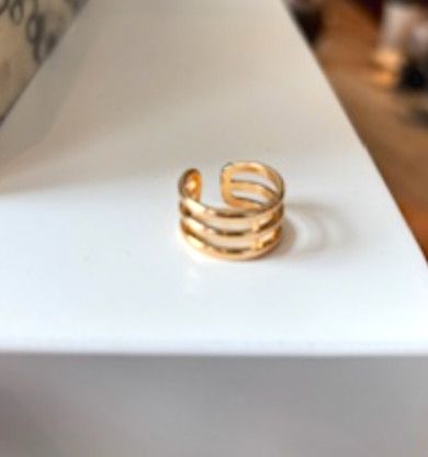 Ring, 3-band Rose Gold Pinkie ring