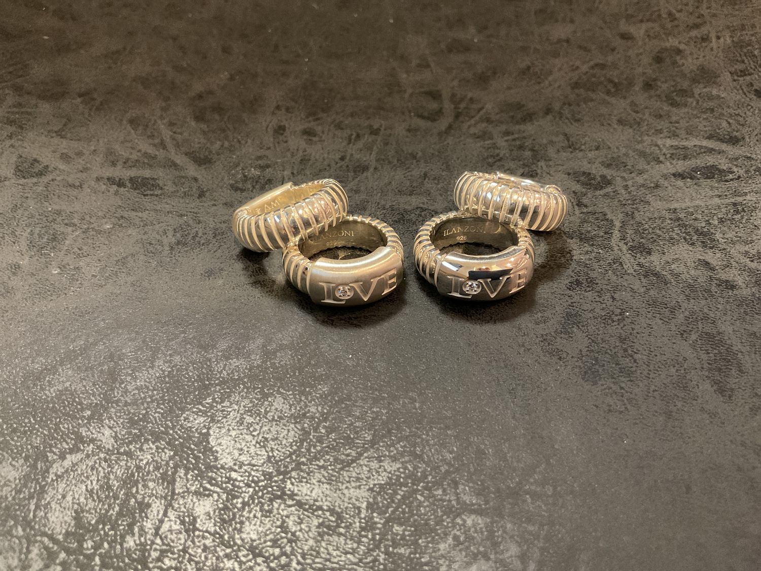 Ring, I LOVE Me in 925 Sterling Silver with Natural Diamond