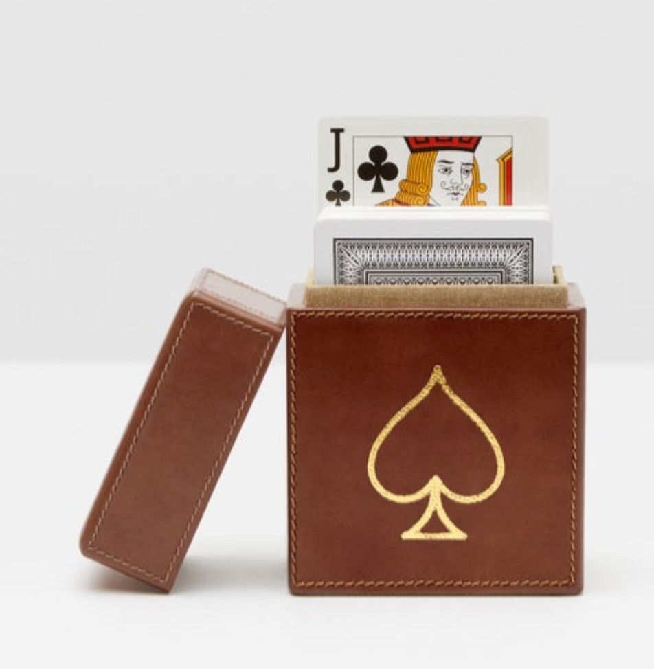 Card Box Set Tobacco Full Grain Leather