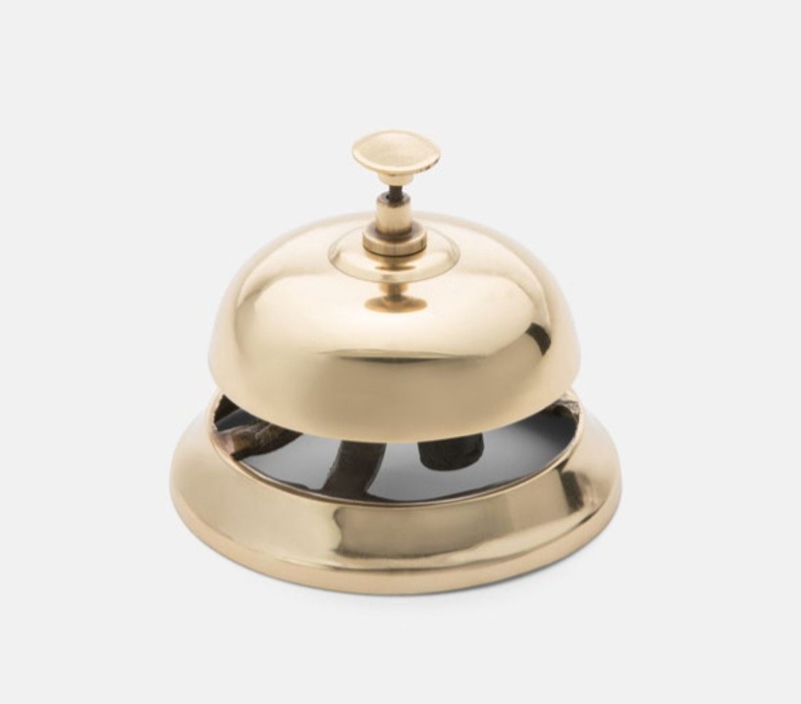 Antiqued Brass Desk Bell