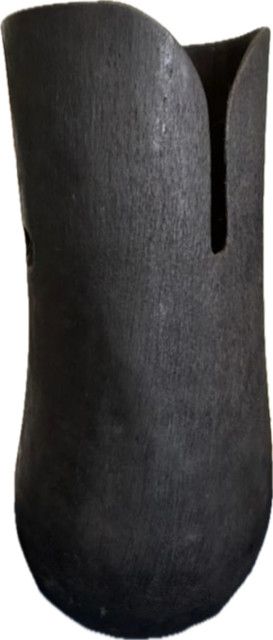 Palm Pot, Black MatteTeak, Bali, 40&quot; H x 16&quot; D