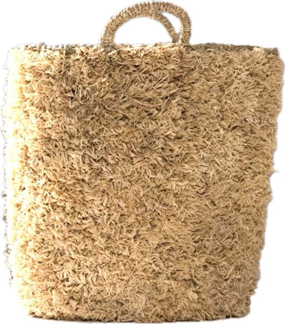 Raffia Basket with Handles Large Morocco