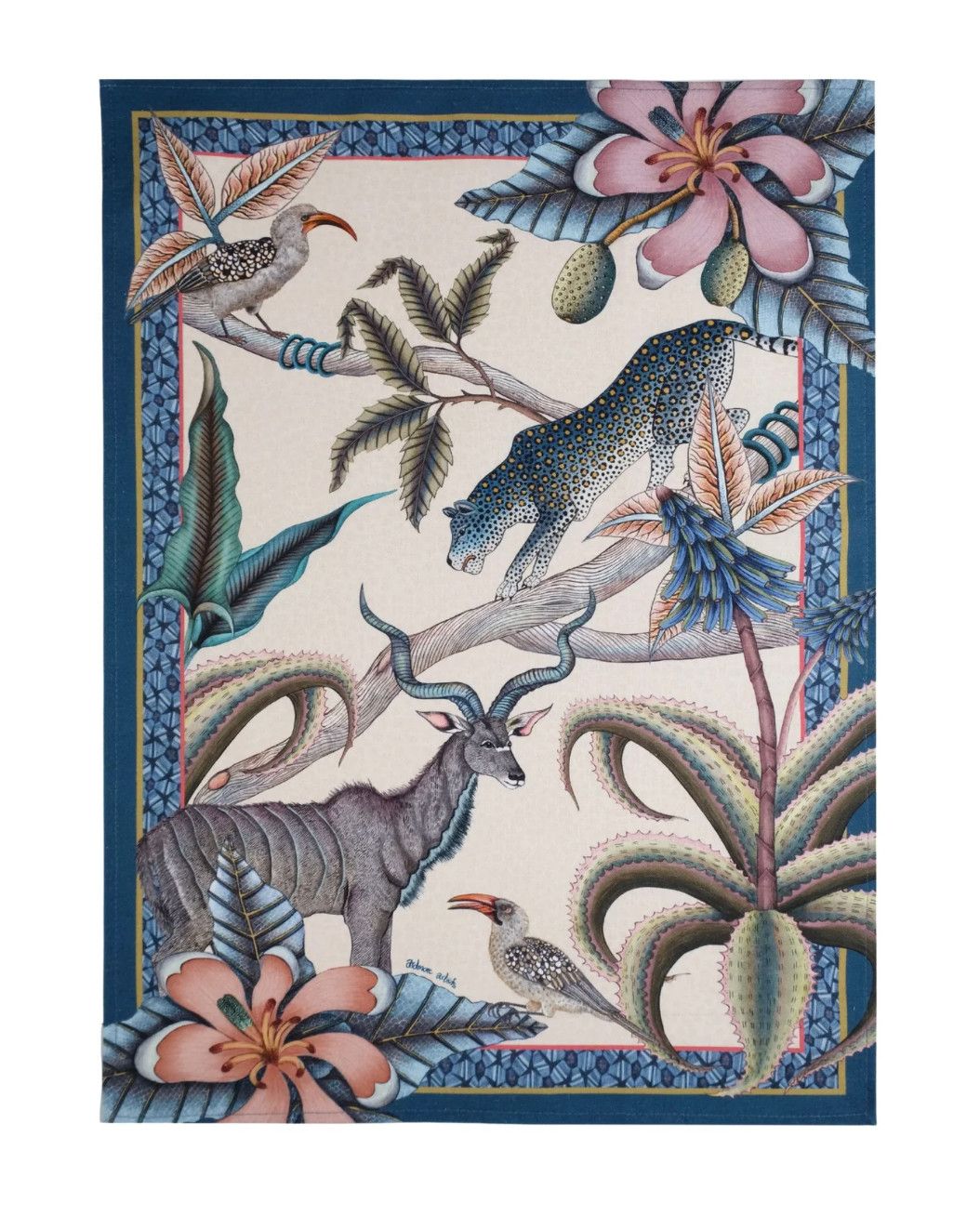 Tea Towel Cotton Pangolin Tanzanite, Set/2