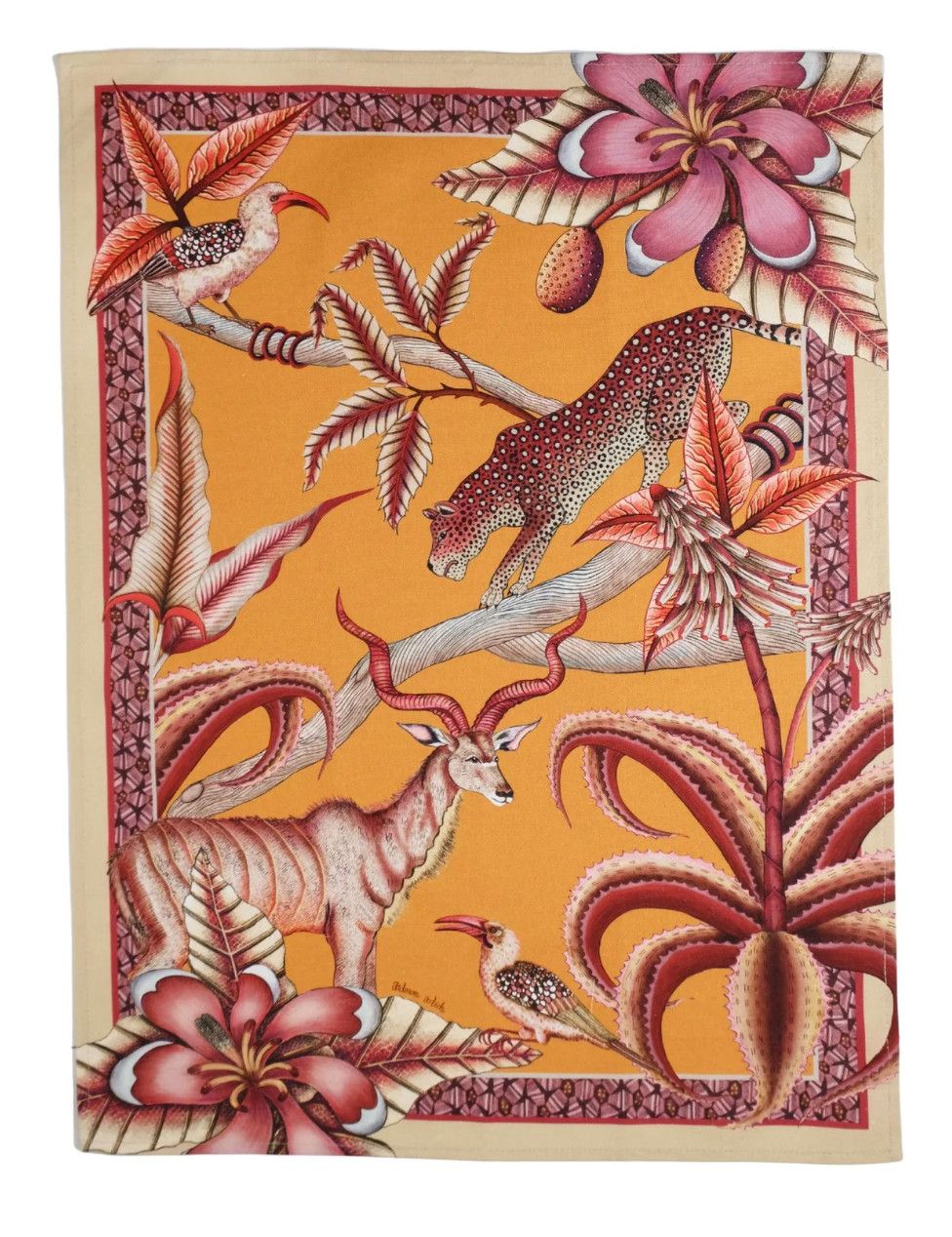 Tea Towel Cotton Pangolin Flame, Set/2